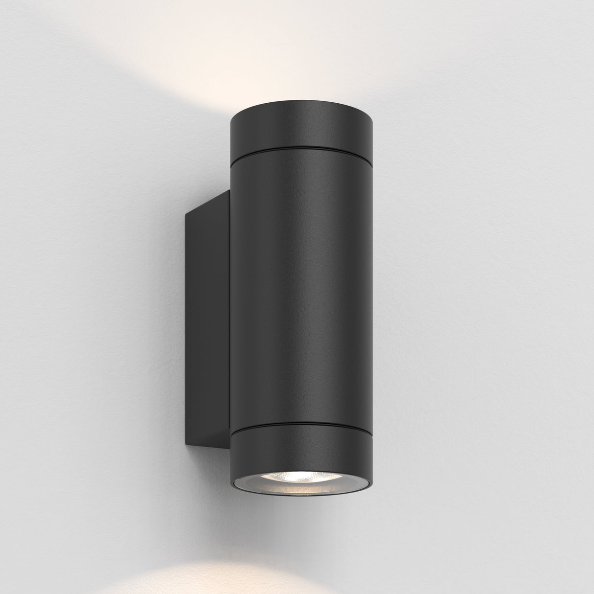 Astro Dartmouth Twin LED Textured Black Outdoor Wall Light