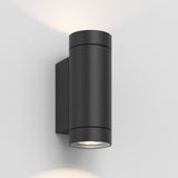 Astro Dartmouth Twin LED Textured Black Outdoor Wall Light