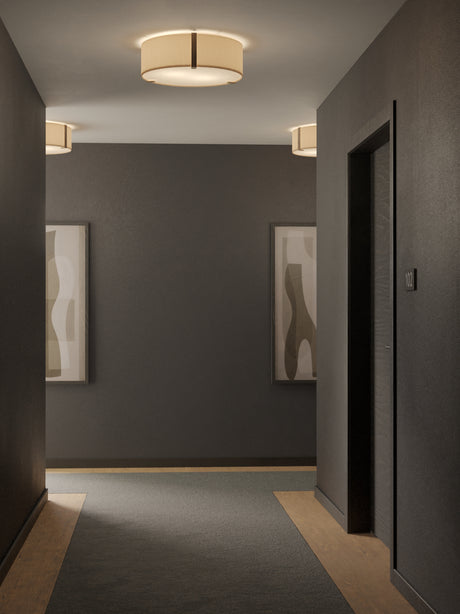 Astro Salina 400 Interior Ceiling Light Putty Fabric/Bronze