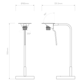 Astro Mitsu Table Base Matt Nickel Interior Table Light