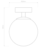 Astro Denver Polished Chrome Bathroom Ceiling Light