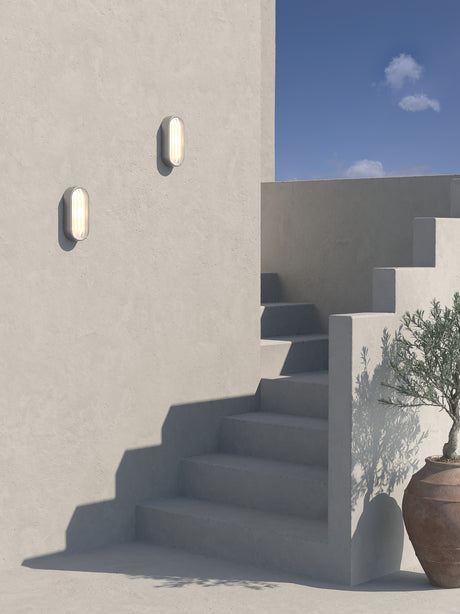 Astro Montreal Oval Brushed Stainless Steel Outdoor Wall Light