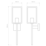 Astro Coach 130 Textured Black Outdoor Wall Light