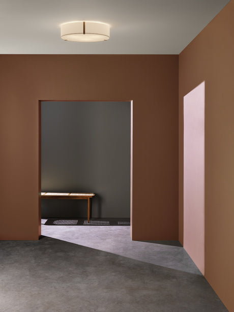 Astro Salina 550 Interior Ceiling Light White Fabric/Bronze