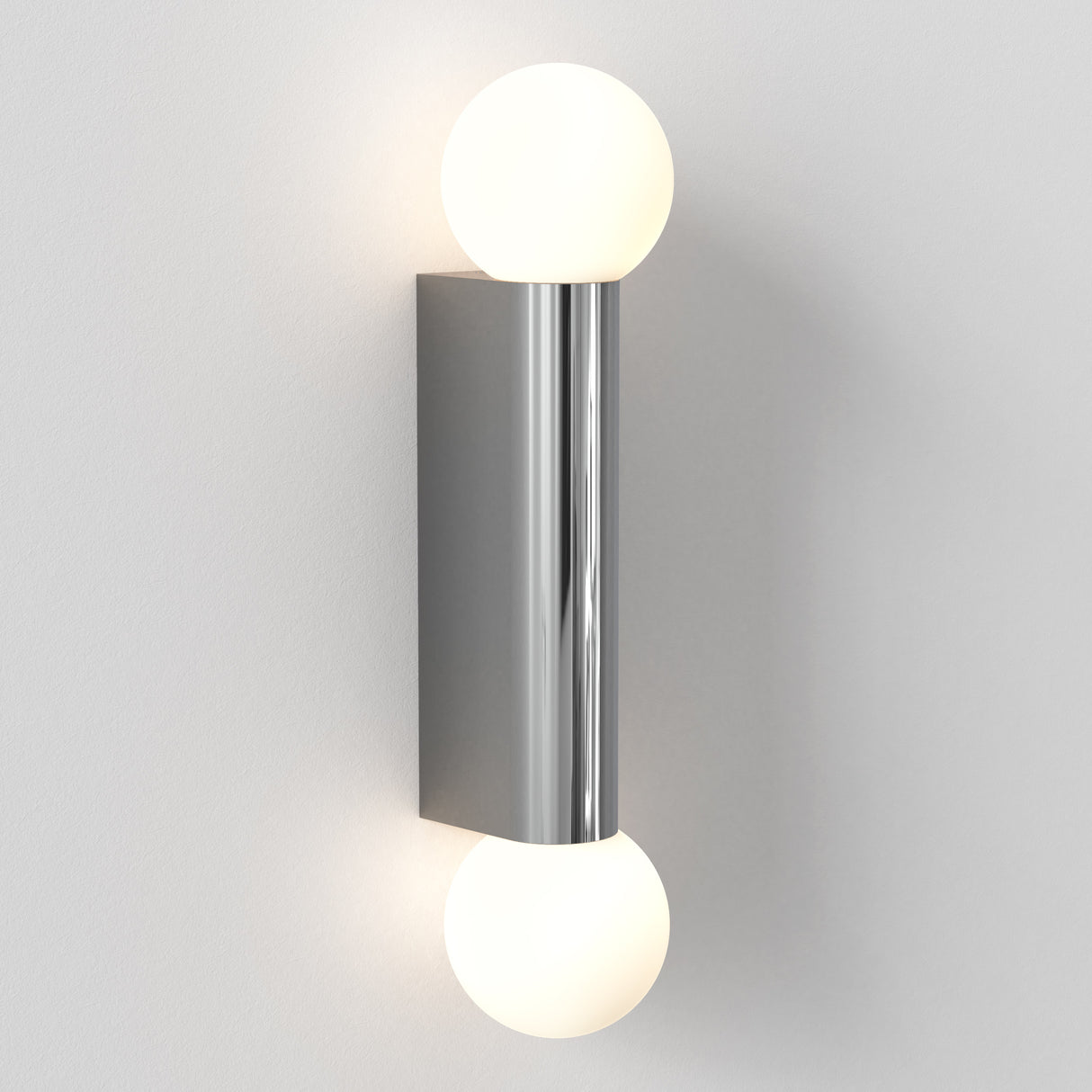 Astro Ortona Twin Polished Chrome Bathroom Wall Light