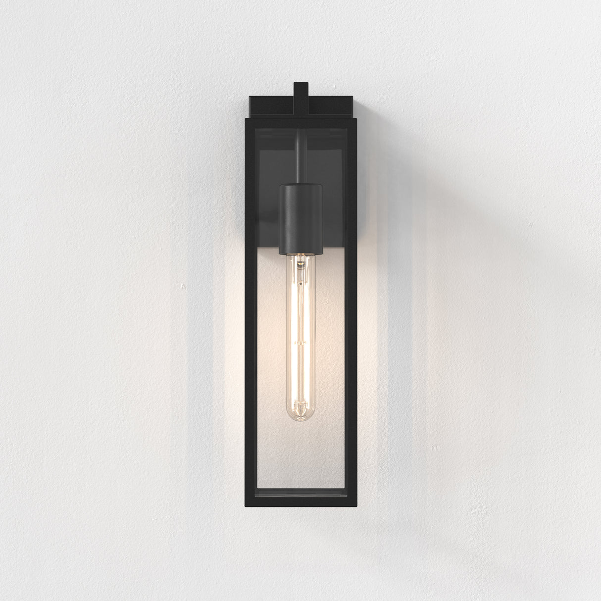 Astro Harvard Lantern Textured Black Outdoor Wall Light