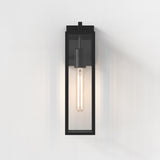 Astro Harvard Lantern Textured Black Outdoor Wall Light
