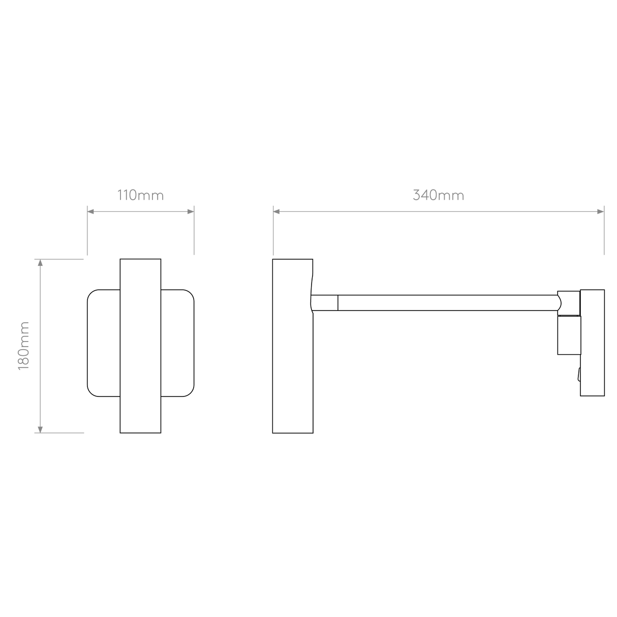 Astro Leda Swing Arm Matt Black Interior Reading Light Base