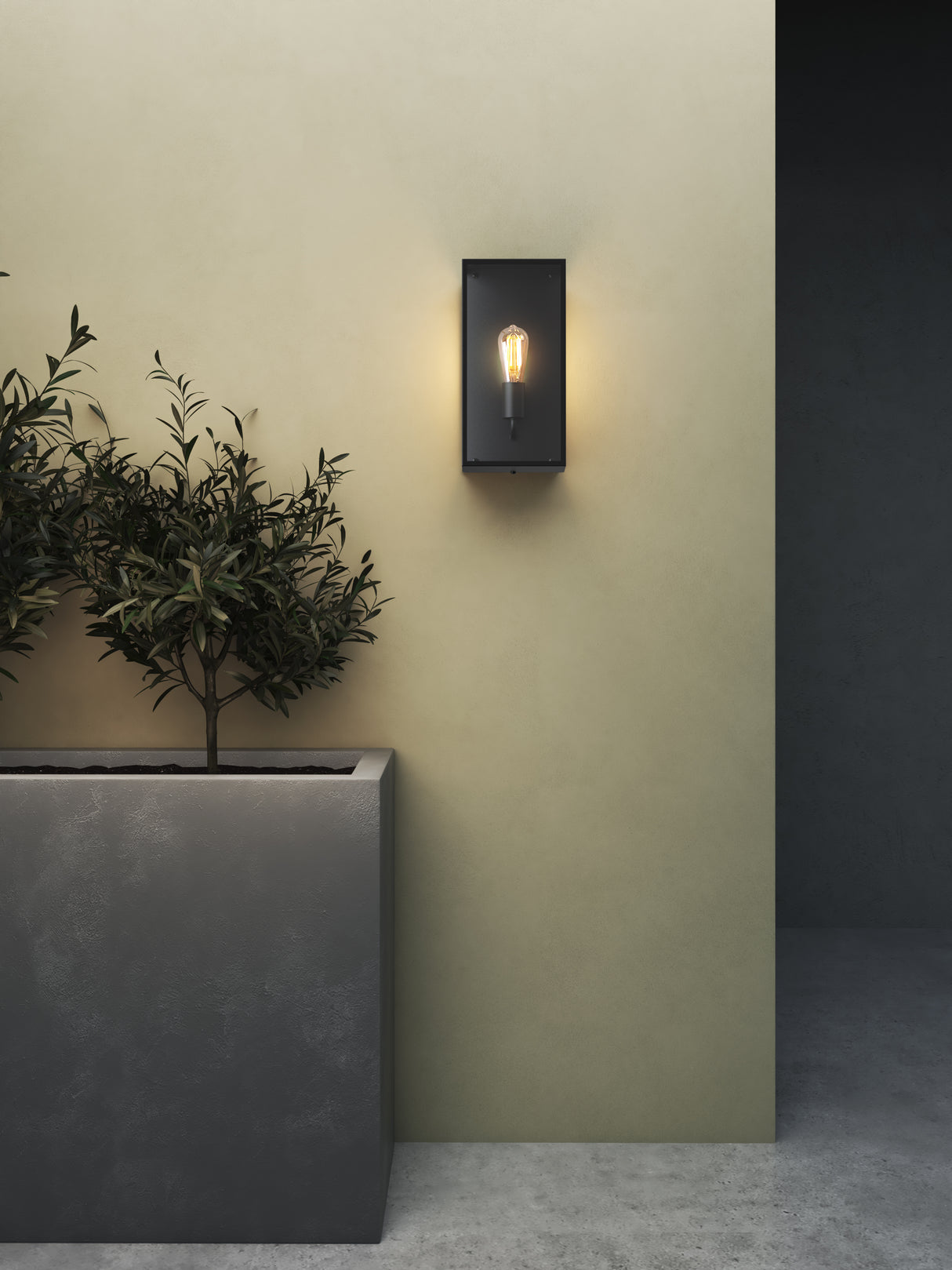 Astro Messina 200 Textured Black Outdoor Wall Light