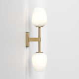 Astro Tacoma Twin Antique Brass Bathroom Wall Light