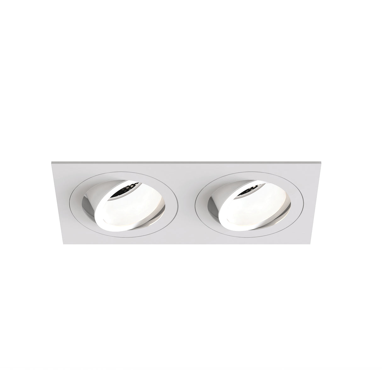 Astro Pinhole Square Twin Adjustable Matt White Interior Downlight