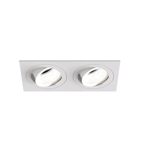 Astro Pinhole Square Twin Adjustable Matt White Interior Downlight