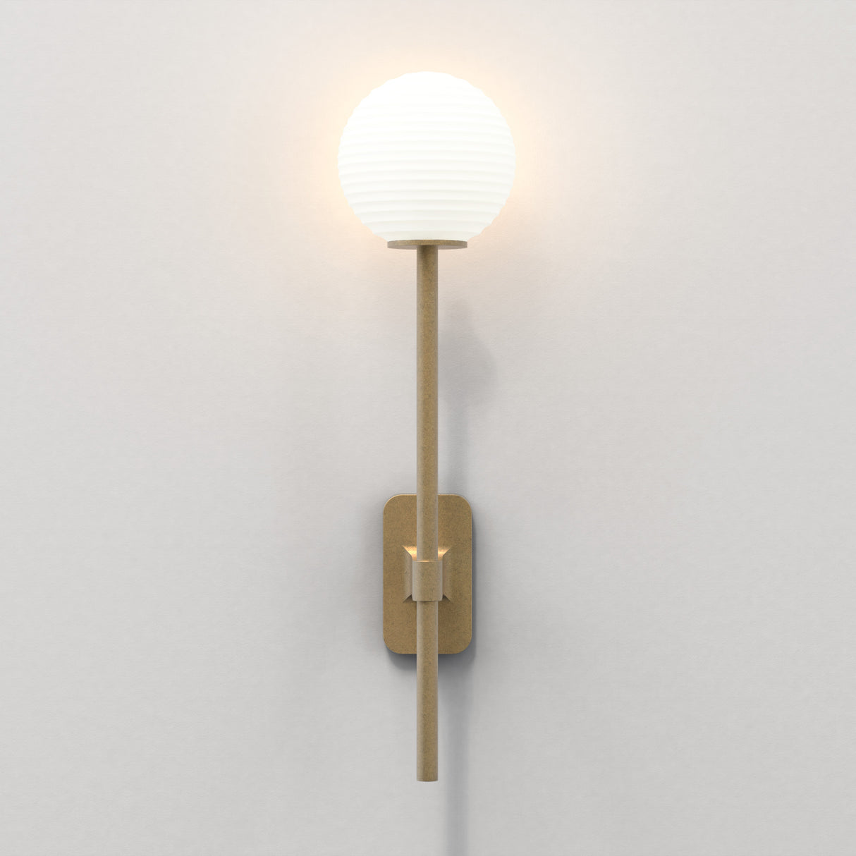 Astro Tacoma Single Grande Antique Brass Bathroom Wall Light