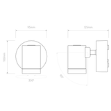 Astro Bayville Single Spot Textured Black Outdoor Spotlight