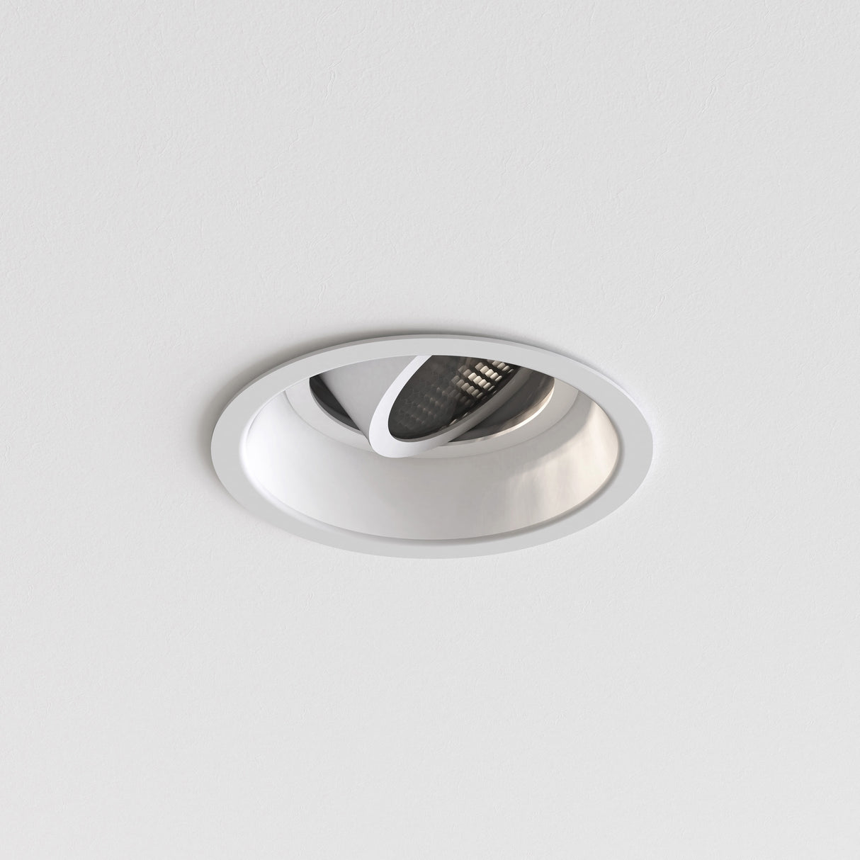 Astro Minima Slimline Round Adjustable Fire-Rated Matt White Interior Downlight