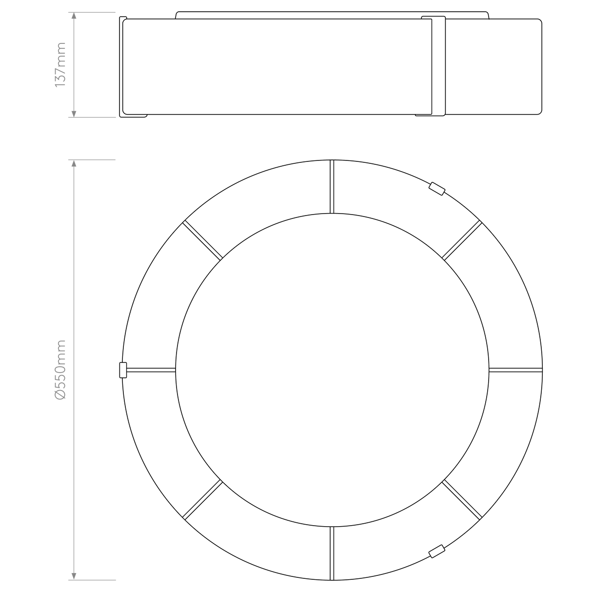 Astro Salina 550 Interior Ceiling Light Putty Fabric/Bronze