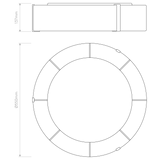 Astro Salina 550 Interior Ceiling Light Putty Fabric/Bronze