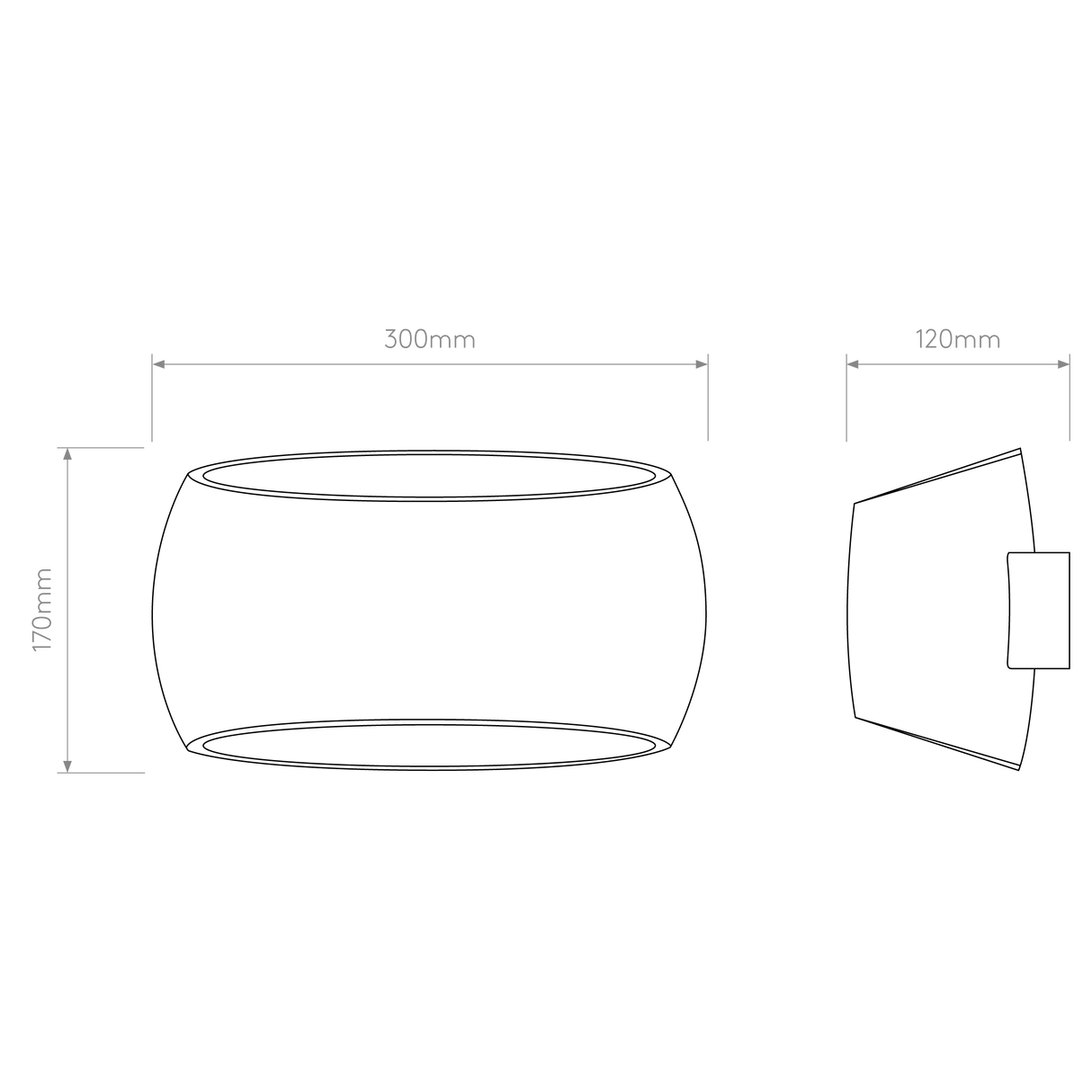 Astro Aria 300 Plaster Interior Wall Light