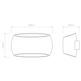 Astro Aria 300 Plaster Interior Wall Light