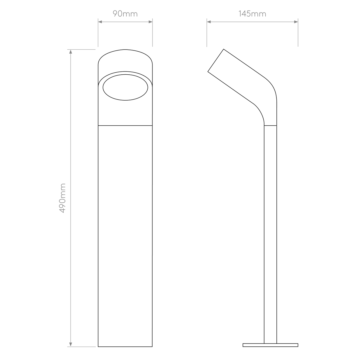 Astro Soprano Bollard Textured Black Outdoor Bollard Light