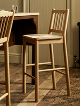 Garden Trading Longworth Spindle Back Bar Stool Oak Wood, Natural