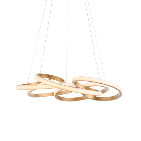 Endon Kirana Pendant Satin gold paint & white silicone