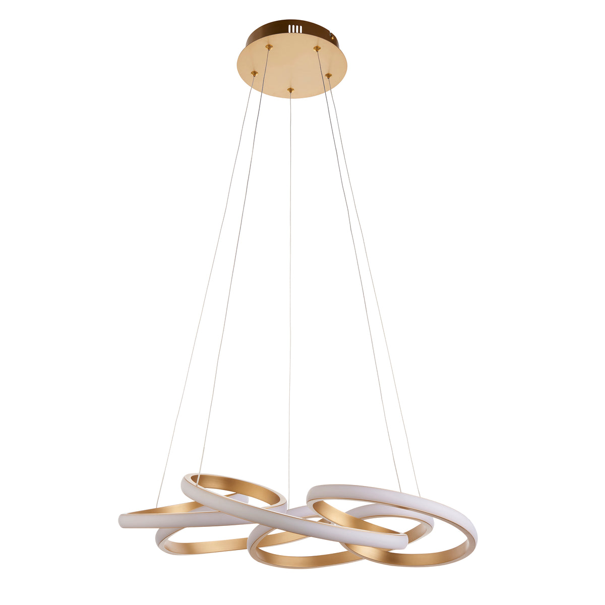 Endon Kirana Pendant Satin gold paint & white silicone