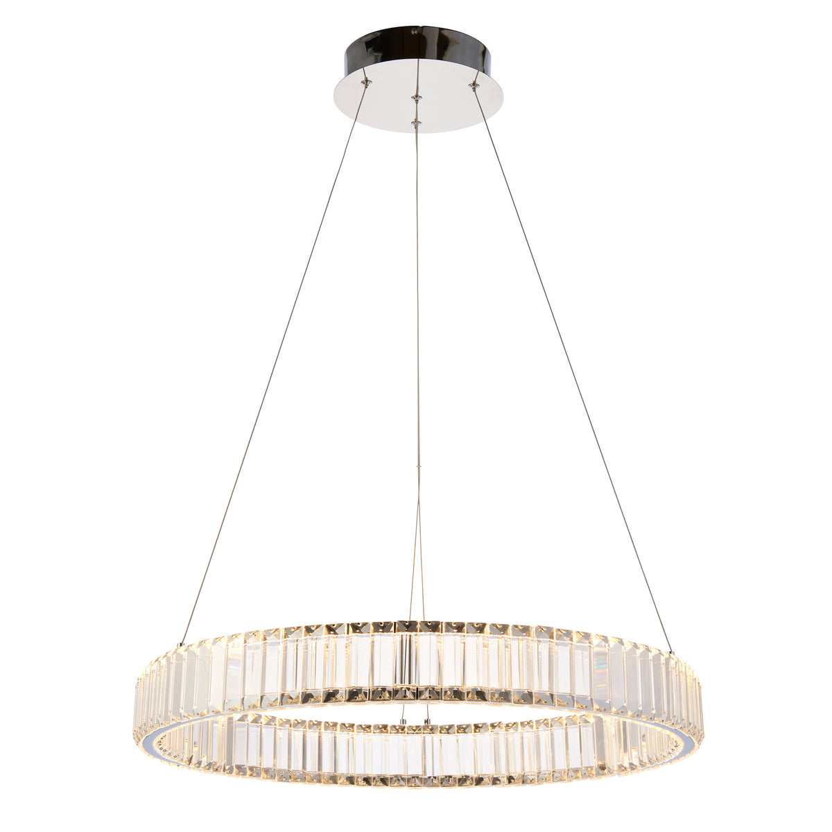 Endon Laguna Pendant Chrome plate & clear crystal