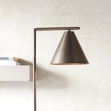Endon Cape Task Floor Lamp Brushed antique bronze