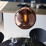 Endon Boli Single Pendant Copper Mirrored Glass from Amos Lighting + Home