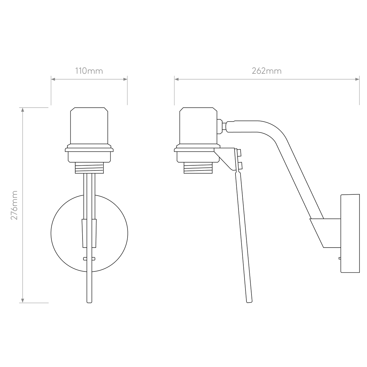 Astro Edward Wall Base Switched Matt Black Interior Wall Light