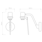 Astro Edward Wall Base Switched Matt Black Interior Wall Light