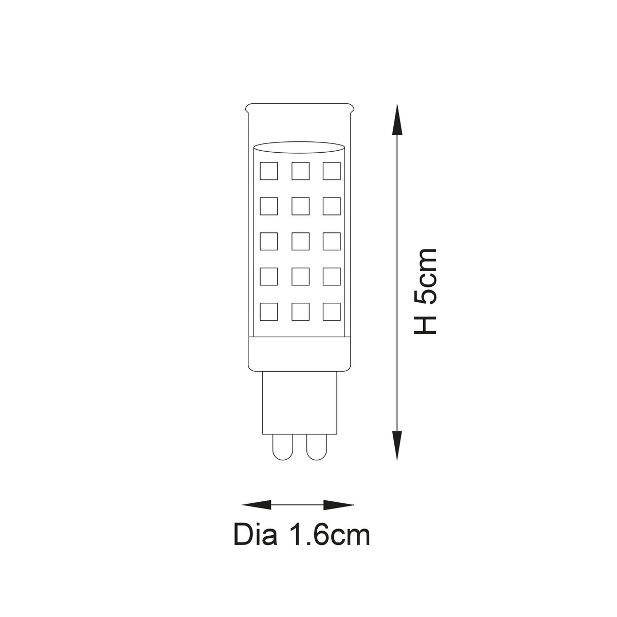 Endon G9 LED Light Bulb Non-Dimmable