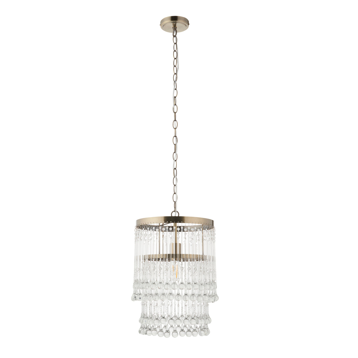 Endon Genevieve Single Chandelier Antique Brass