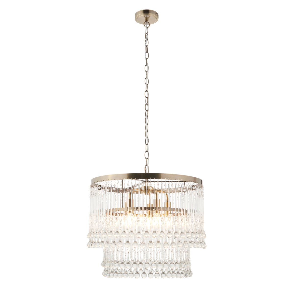 Endon Genevieve 5 light Chandelier Antique Brass