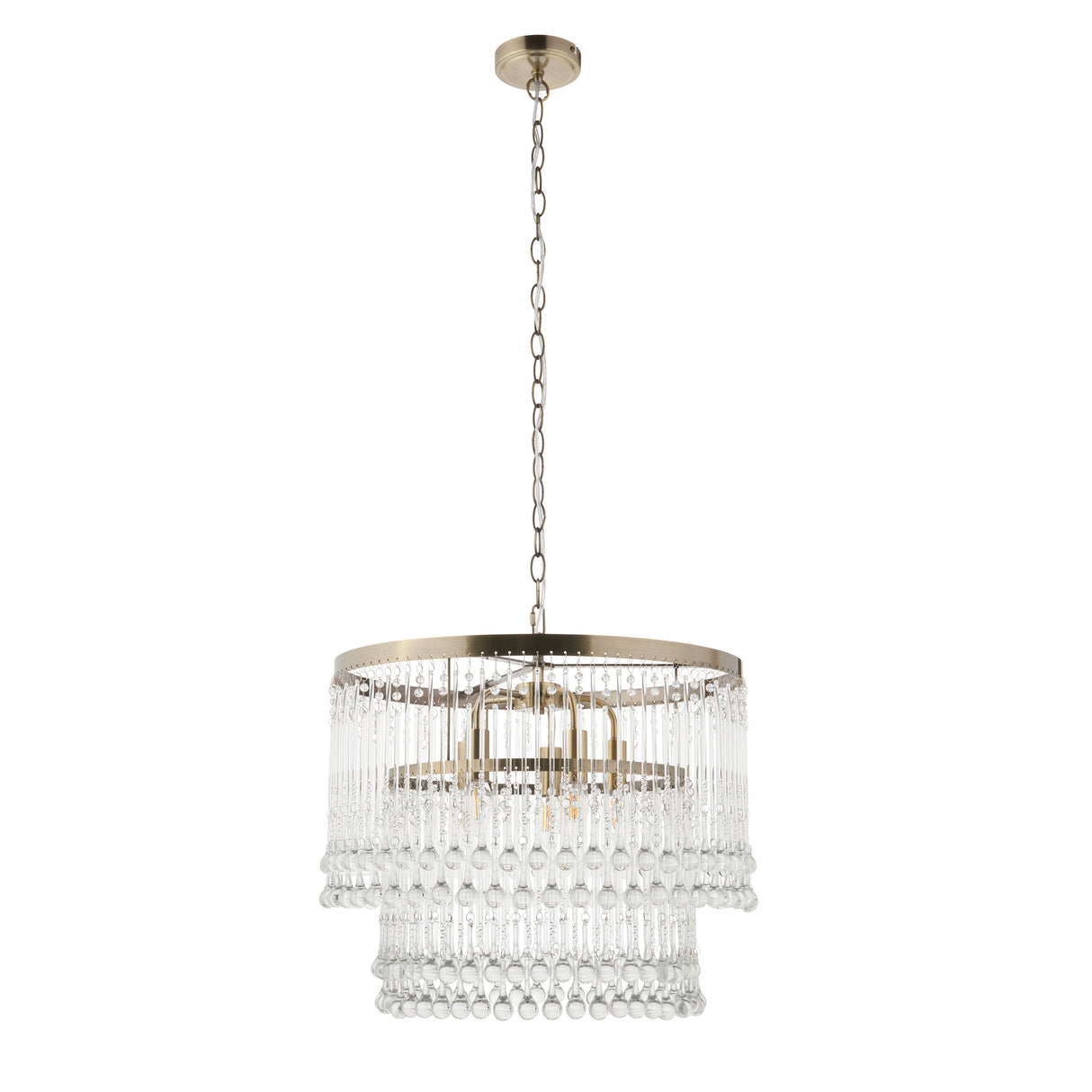Endon Genevieve 5 light Chandelier Antique Brass