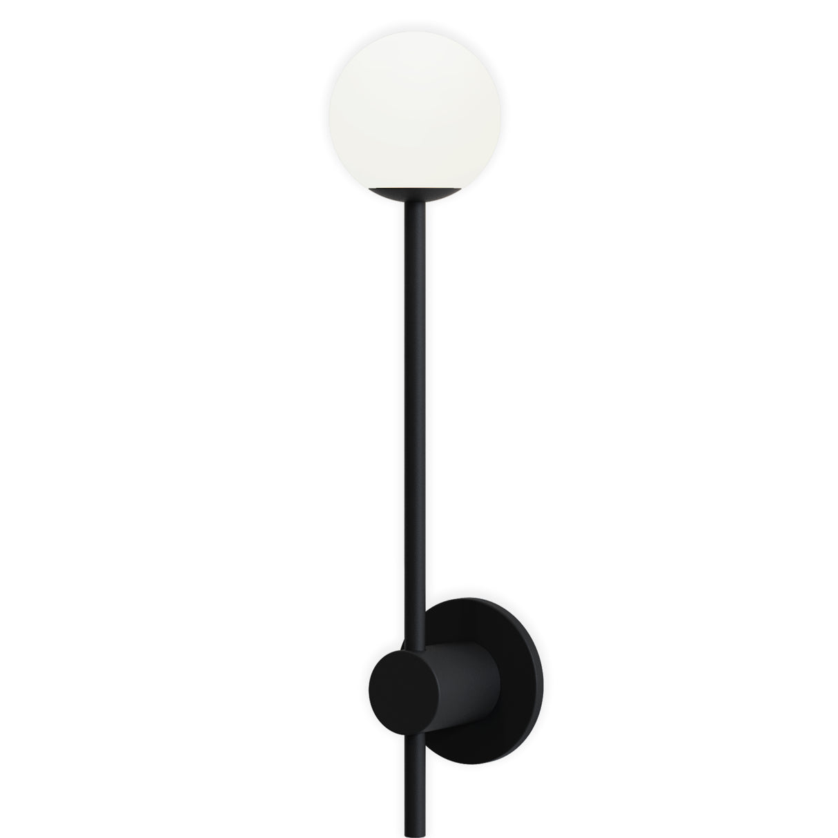Astro Orb Single Matt Black Bathroom Wall Light
