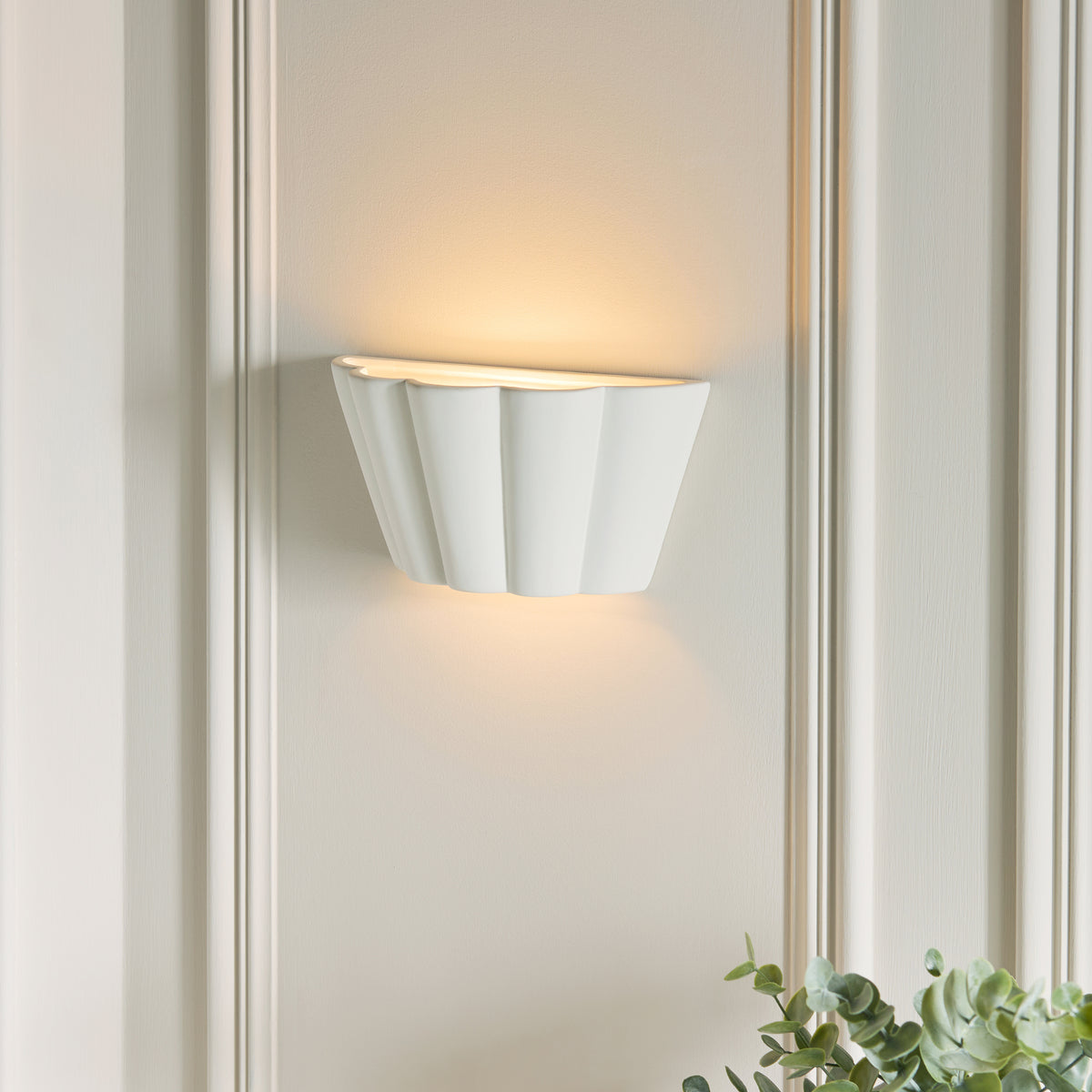 Endon Babylon Wall Washer Unglazed ceramic