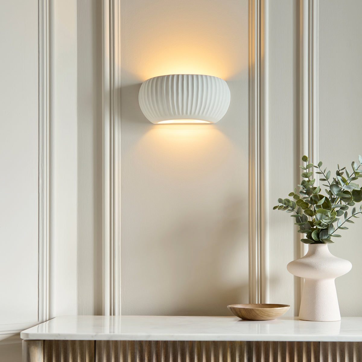 Endon Witham Wall Washer Unglazed Ceramic