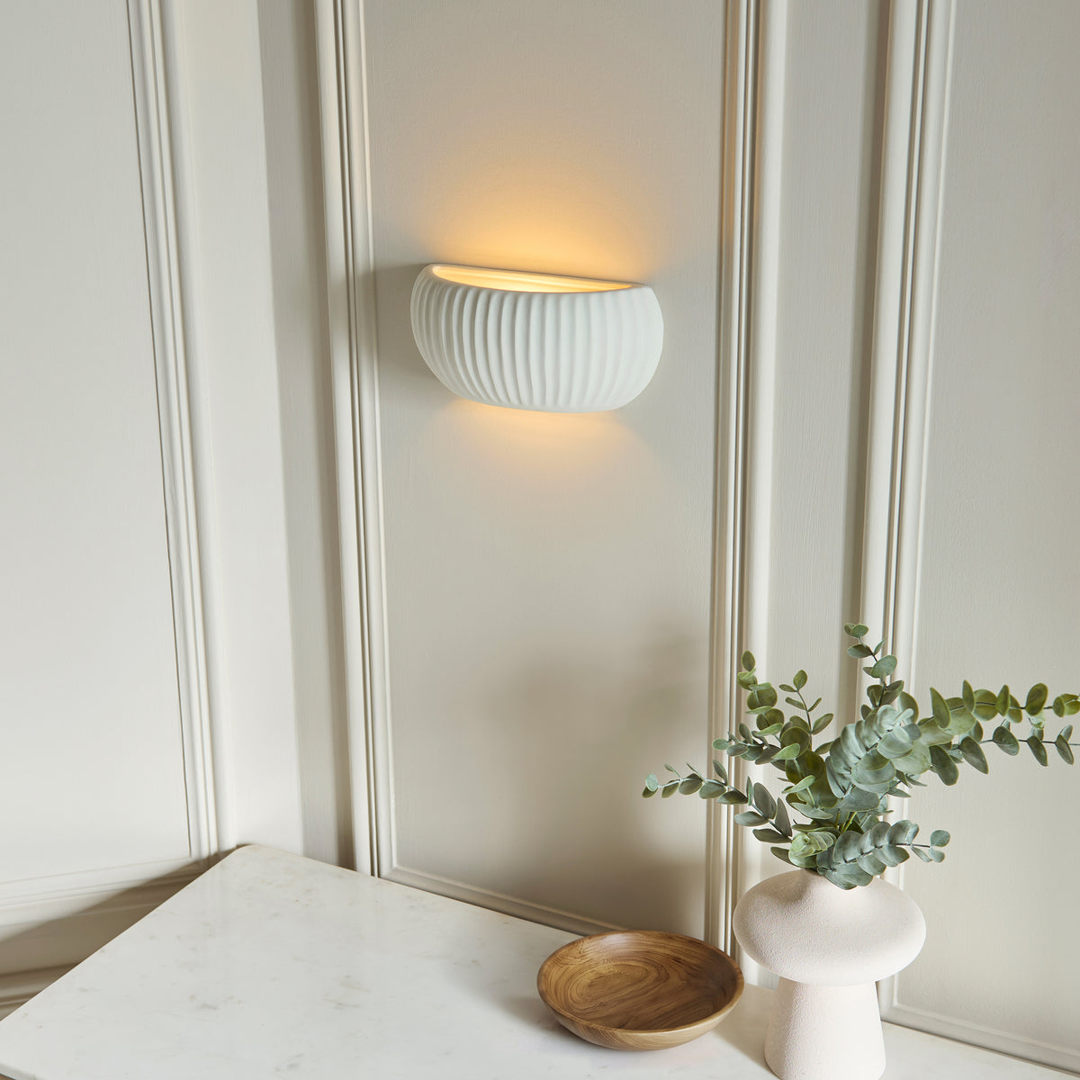 Endon Witham Wall Washer Unglazed Ceramic