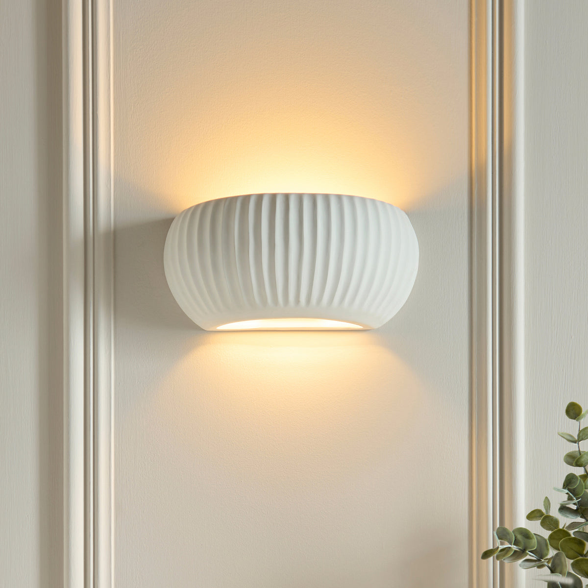 Endon Witham Wall Washer Unglazed Ceramic