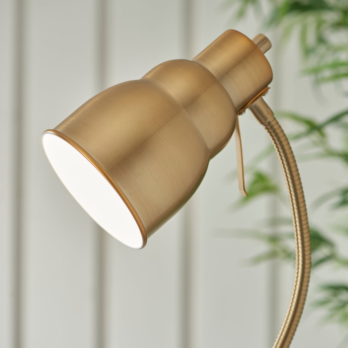 Endon Classic Flexi Reader Floor Lamp Brushed aged brass