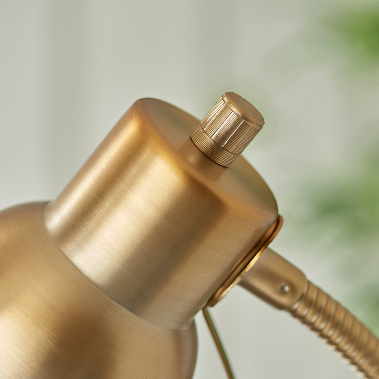 Endon Classic Flexi Reader Floor Lamp Brushed aged brass
