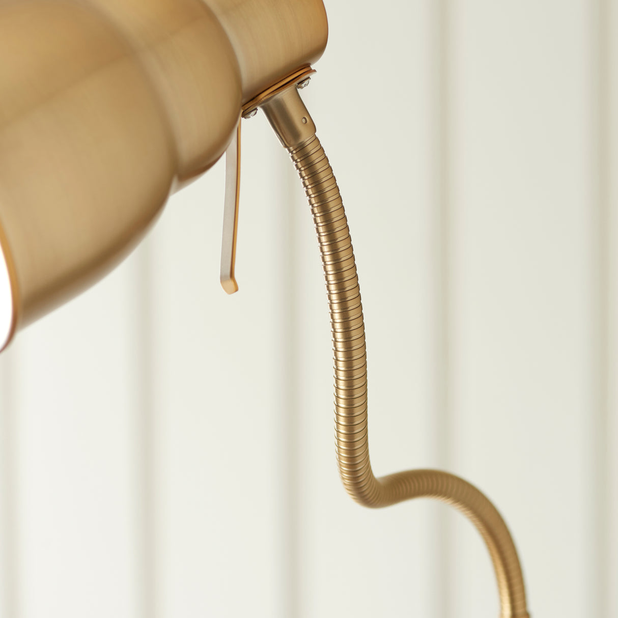 Endon Classic Flexi Reader Floor Lamp Brushed aged brass