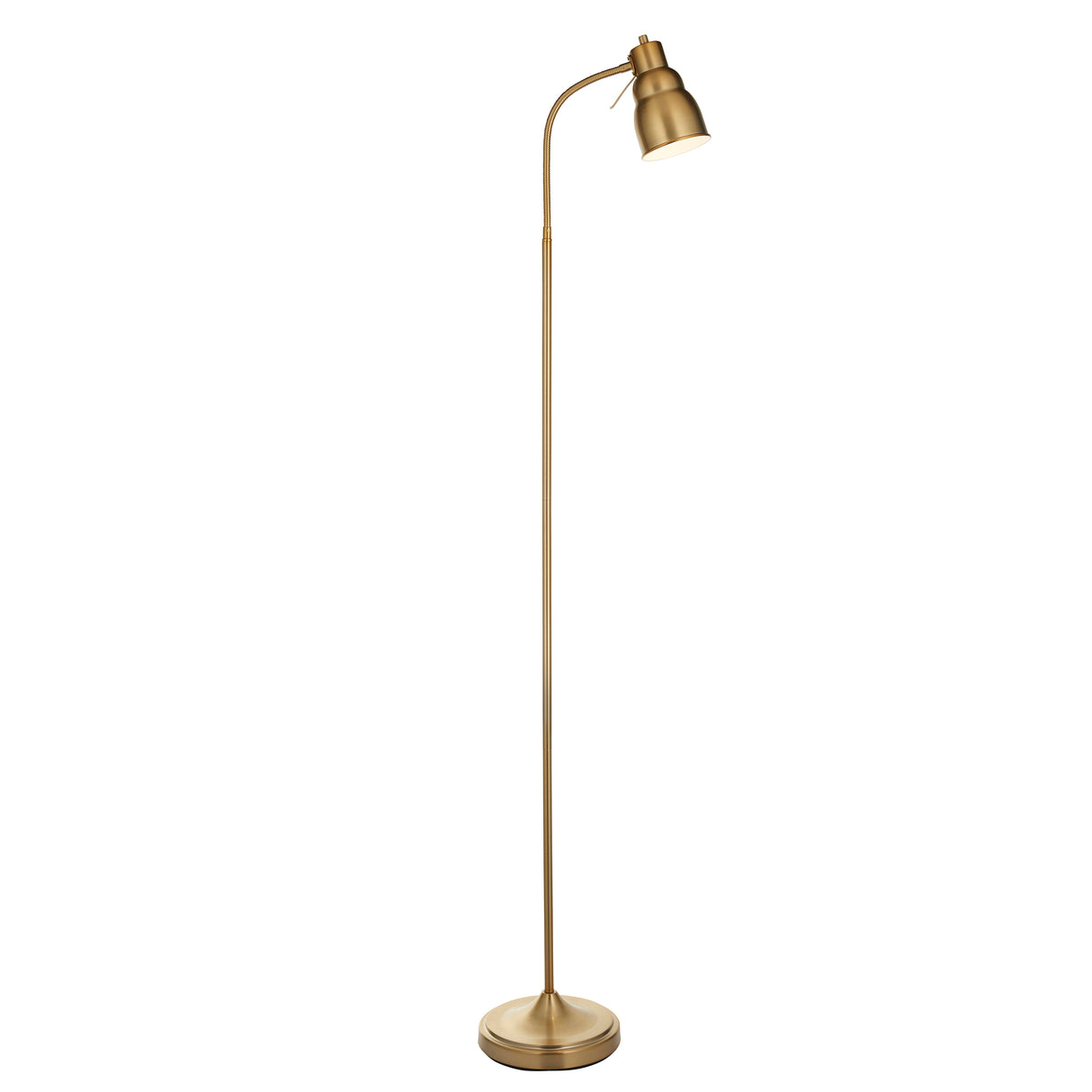 Endon Classic Flexi Reader Floor Lamp Brushed aged brass