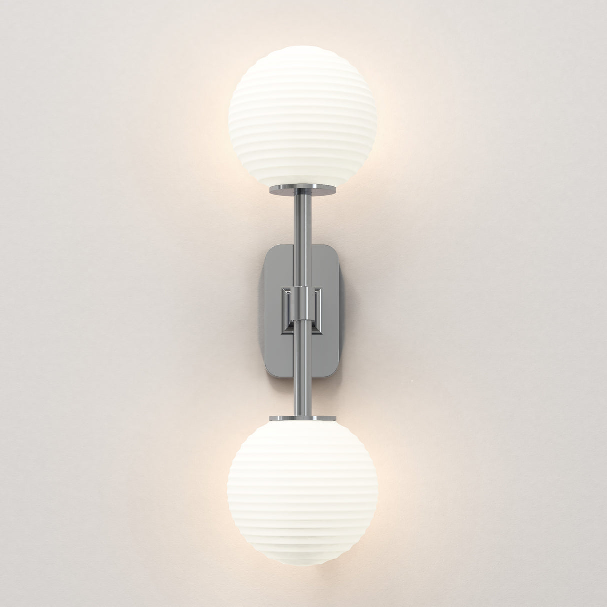 Astro Tacoma Twin Polished Chrome Bathroom Wall Light