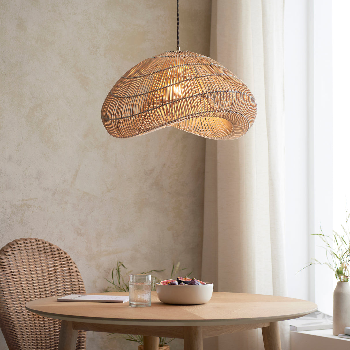 Endon Misra Lampshade Natural Rattan