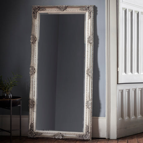 Amos Aged silver wood rectangle leaner mirror –  from Amos Lighting + Home