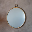 Amos Satin gold hanging loop large round mirror –  from Amos Lighting + Home