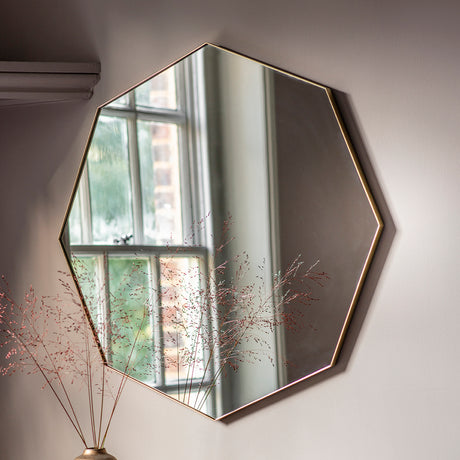 Amos Champagne gold octagon mirror –  from Amos Lighting + Home